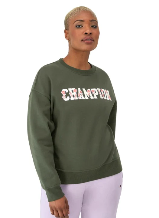 Sudadera Crewneck Logo Floral