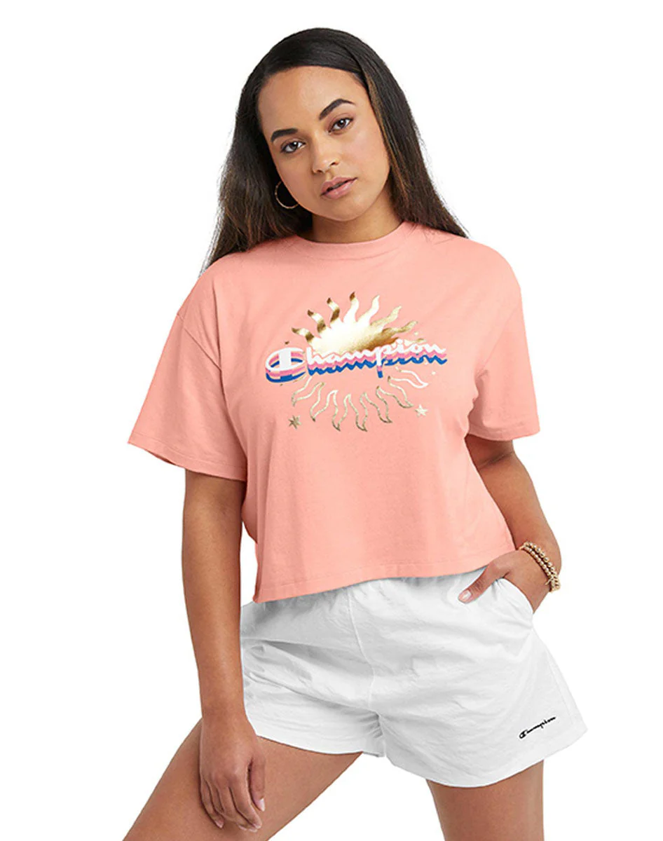 Playera Para Mujer The Cropped Tee - Graphic Champion