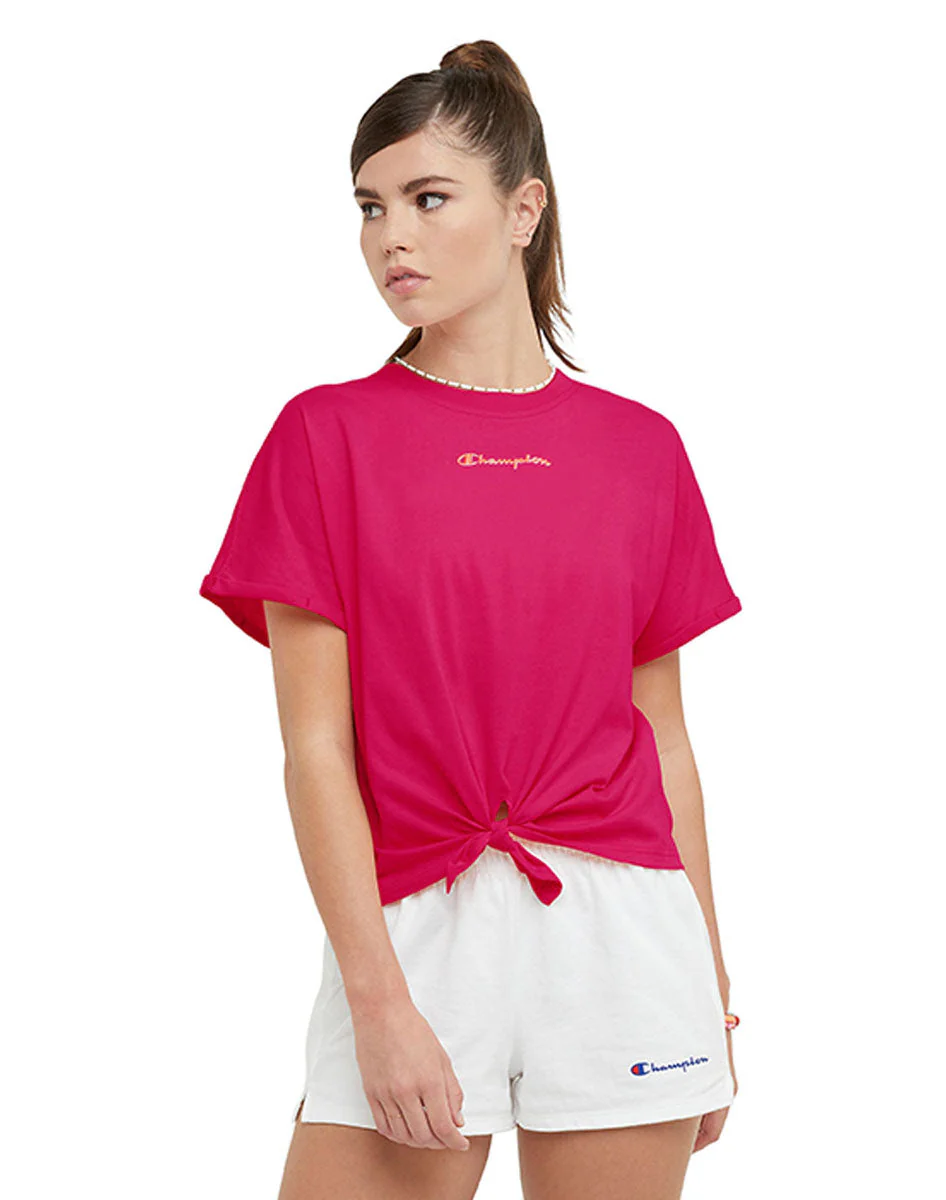 Playera Para Mujer Tie Front Tee Champion