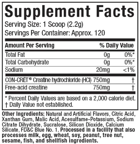 Muscletech Cell Tech Creactor 274 Gramos 120 Servicios