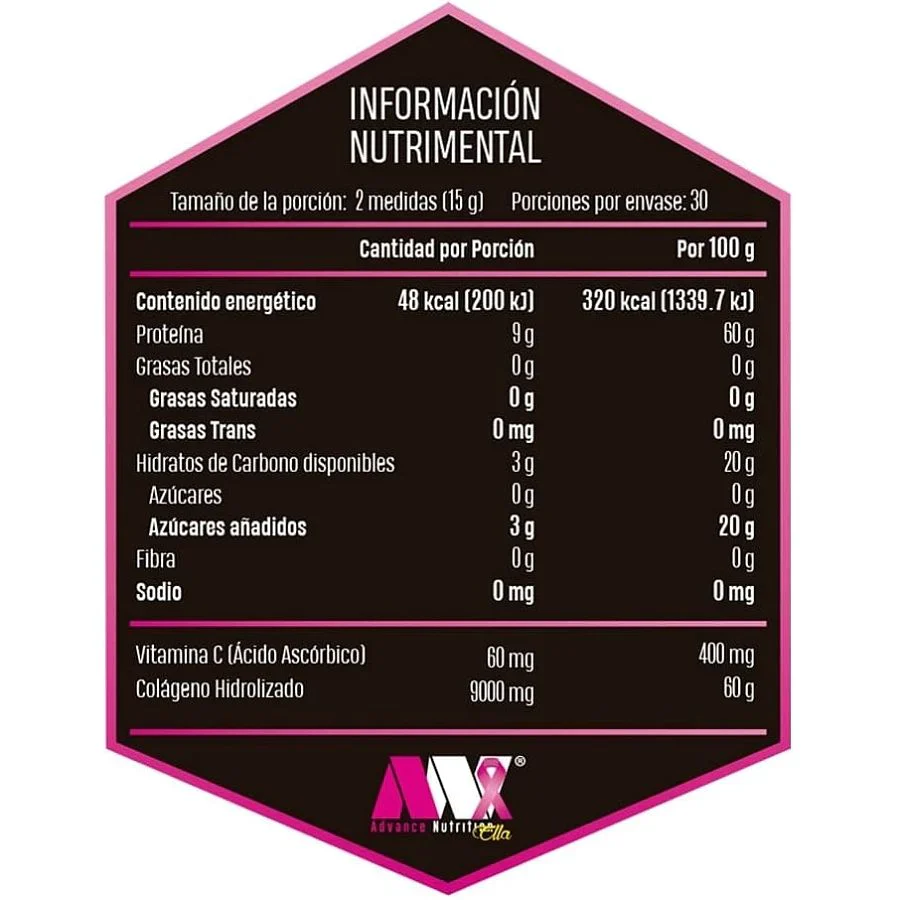 Advance Nutrition Colageno Ella 30 Servicios