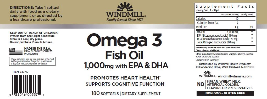 Windmill Omega 3 180 Softgels