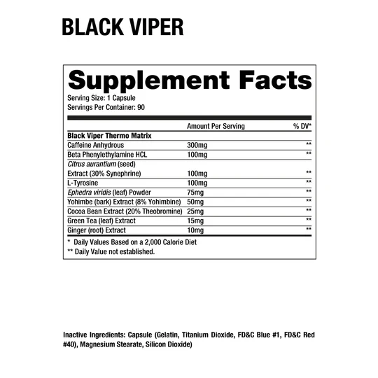 Dragon Pharma Black Viper 90 Capsulas