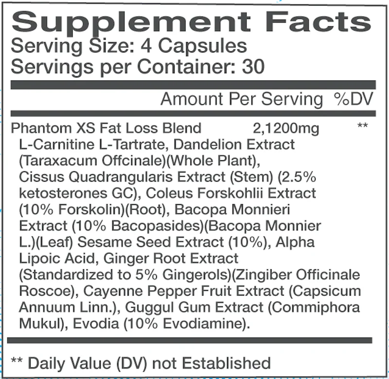 Nubreed Phantom Xs 120 Capsulas