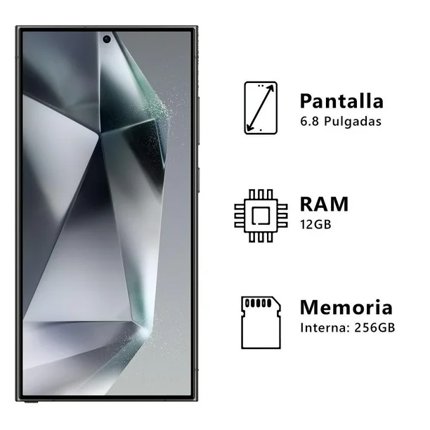 Smartphone Samsung Galaxy S24 Ultra 12GB RAM 256GB ROM Negro Desbloqueado + SAMSUNG Galaxy Buds 3 Pro AI True Auriculares Bluetooth inalámbricos