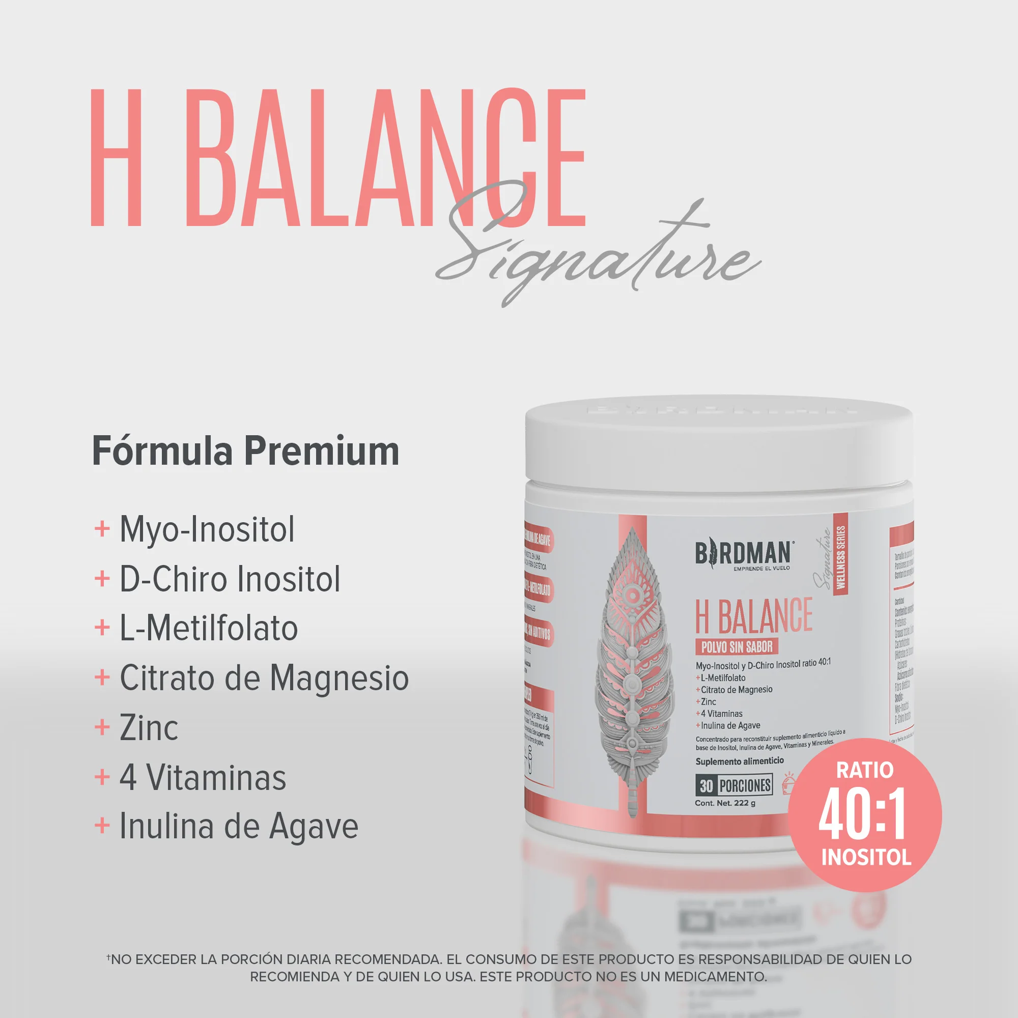 H Balance - Sin Sabor - 30 Porciones - 222g
