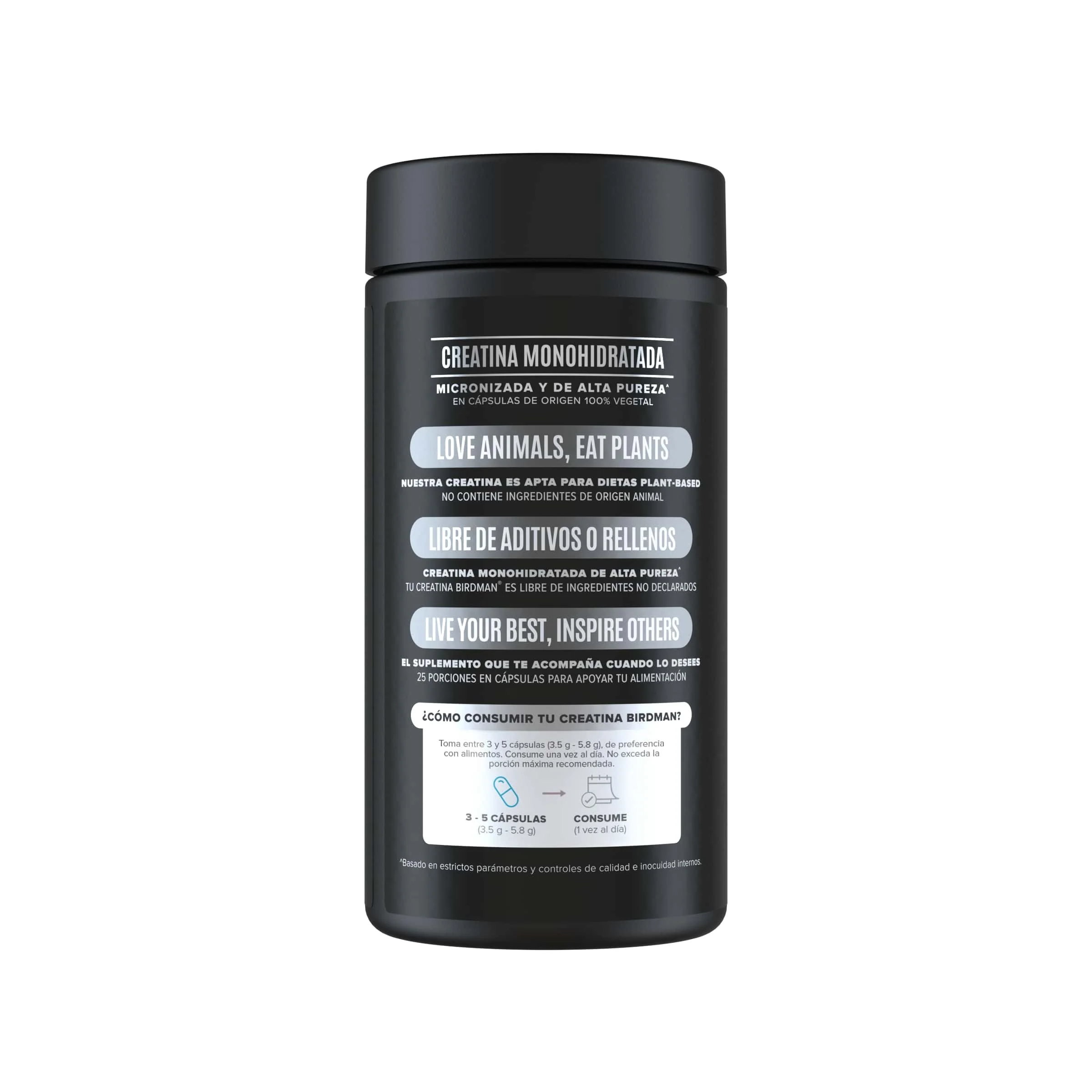 Creatina Monohidratada en Cápsulas - 25 Porciones - 125 Cápsulas