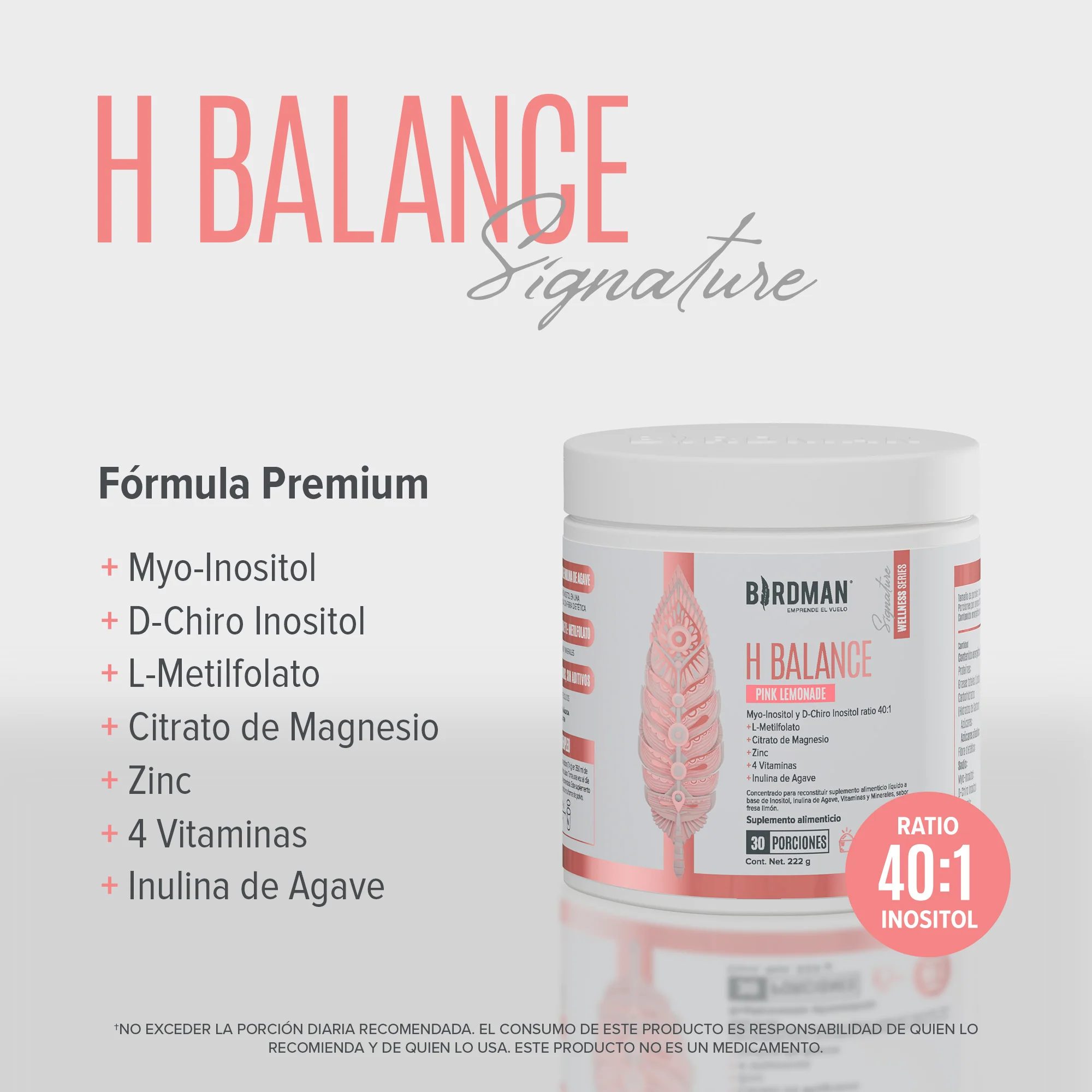 H Balance - Pink Lemonade - 30 Porciones - 222g