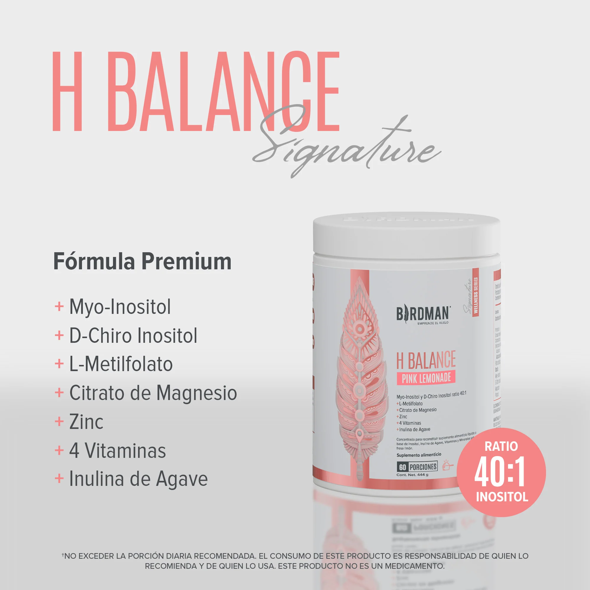 H Balance - Pink Lemonade - 60 Porciones - 444g