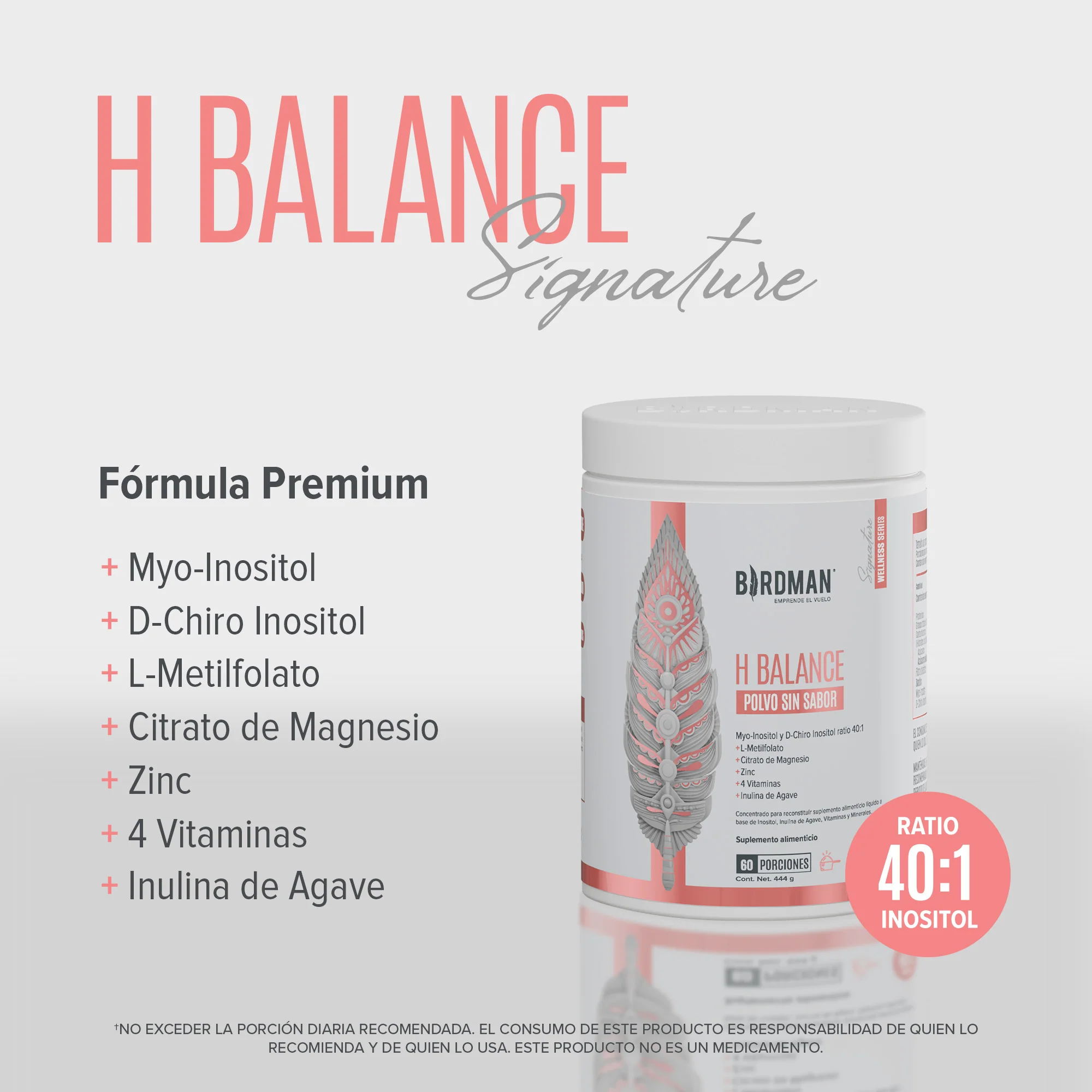 H Balance - Sin Sabor - 60 Porciones - 444g