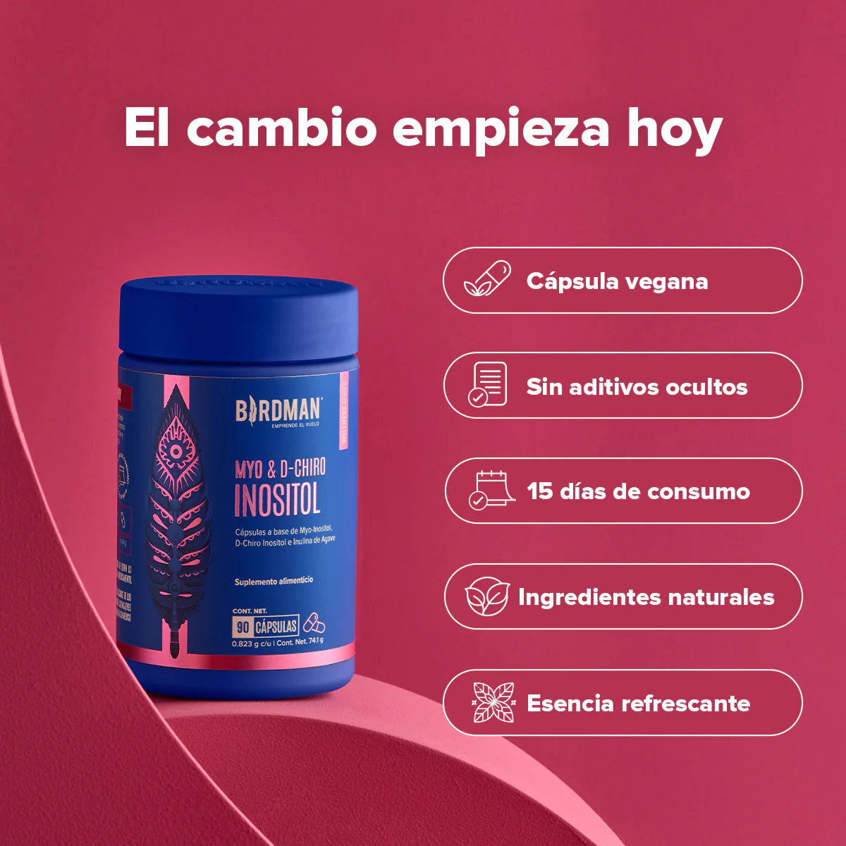 Myo & D-Chiro Inositol - 90 Cápsulas - 15 Porciones