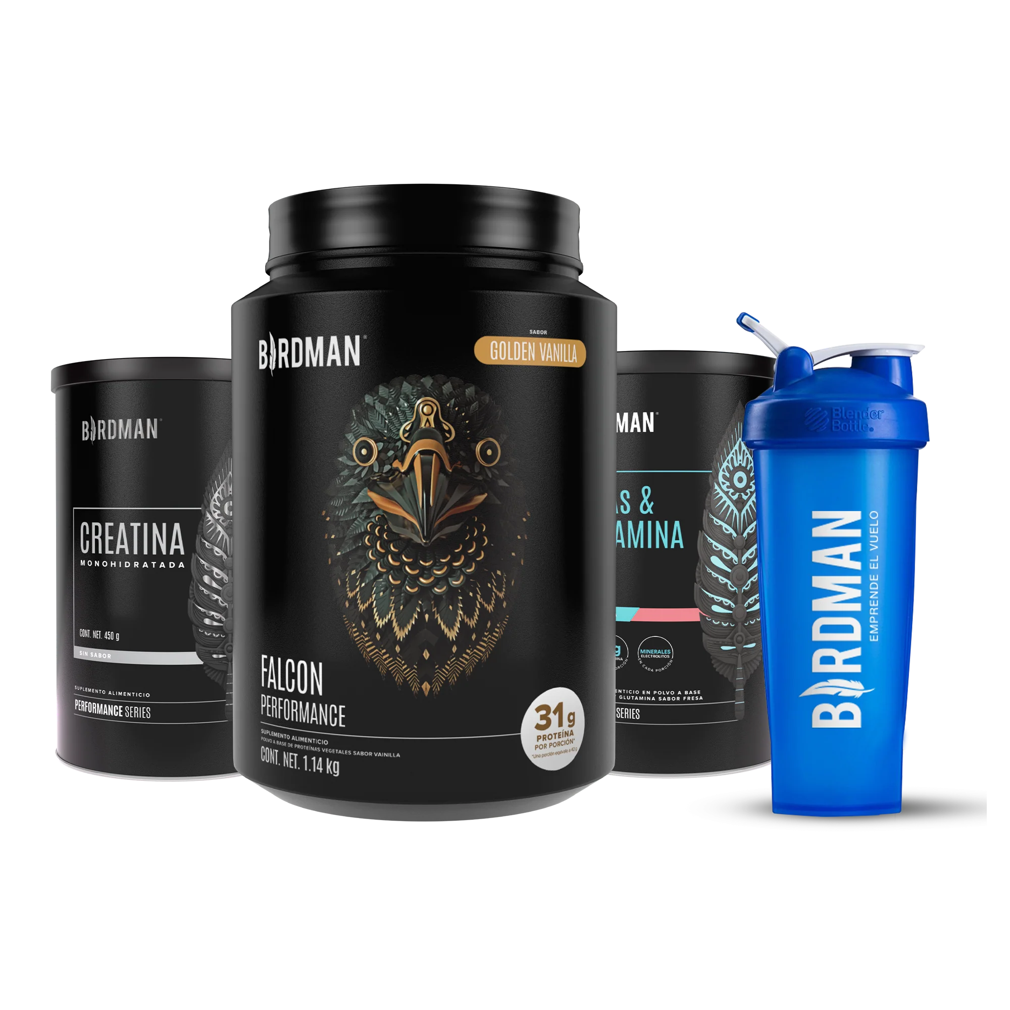 Performance Pack - Falcon Performance 1.140kg + Creatina + BCAAs + Shaker Bundle