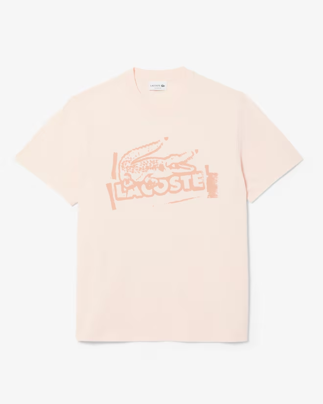 Playera para hombre de punto de algodón estampada