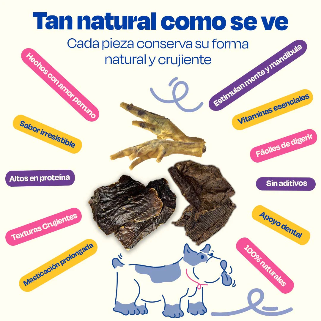 Kit de 3 Premios Deshidratados para Perros de Razas Pequeñas