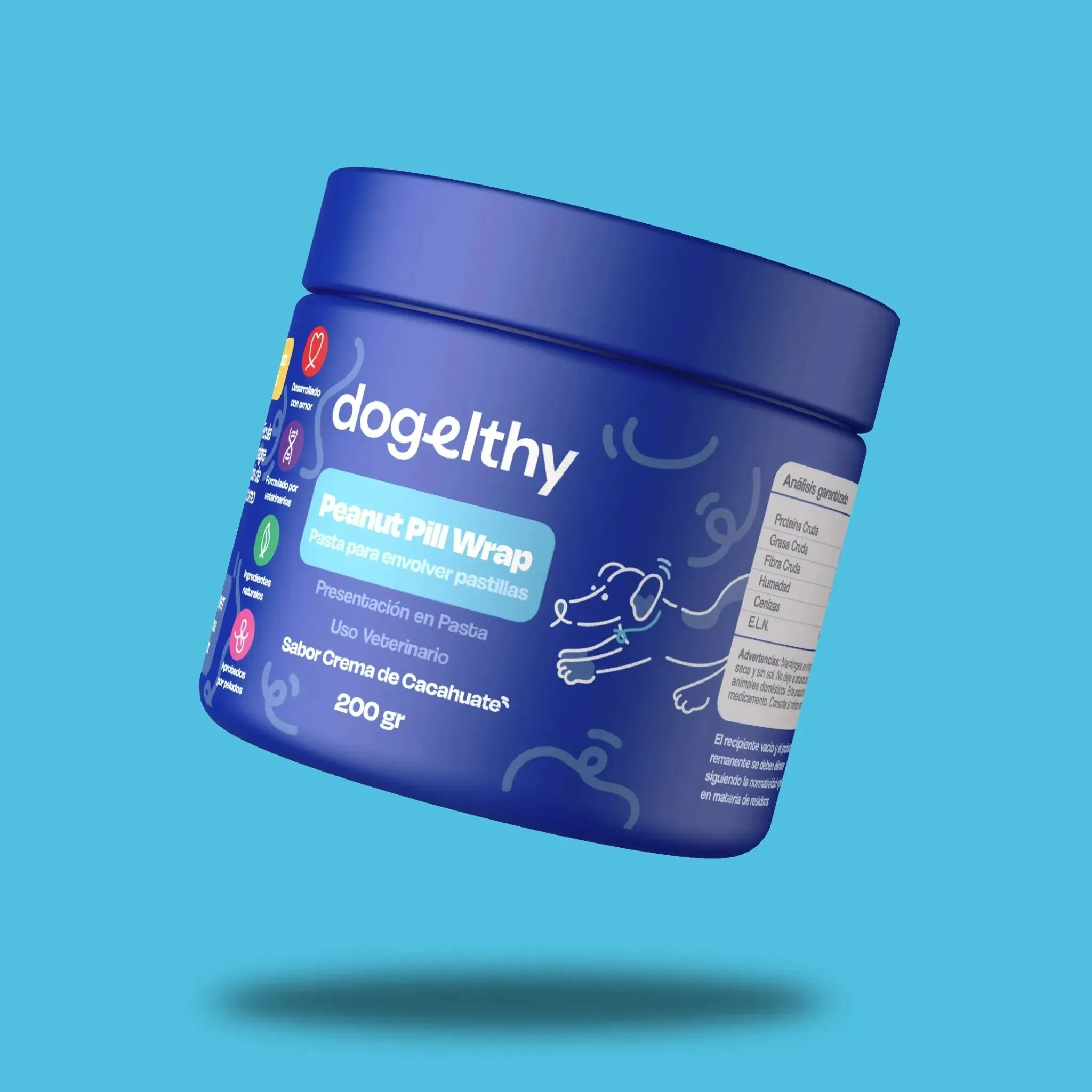 Recubrimiento de Pastillas para Perros Sabor Crema de Cacahuate - Pill Wrap