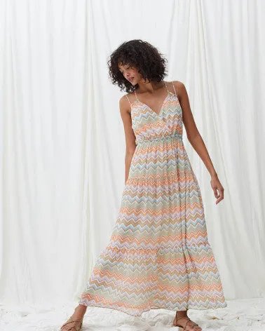 VESTIDO LARGO FAUSTINE ZIGZAG -50% T.G