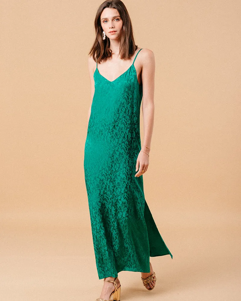 VESTIDO LARGO MICHAELA VERDE