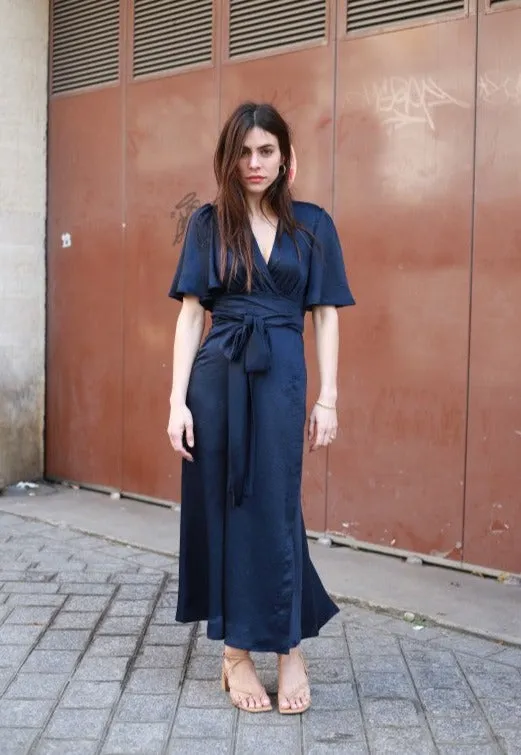 VESTIDO ENVOLVENTE EMMA AZUL NOCHE