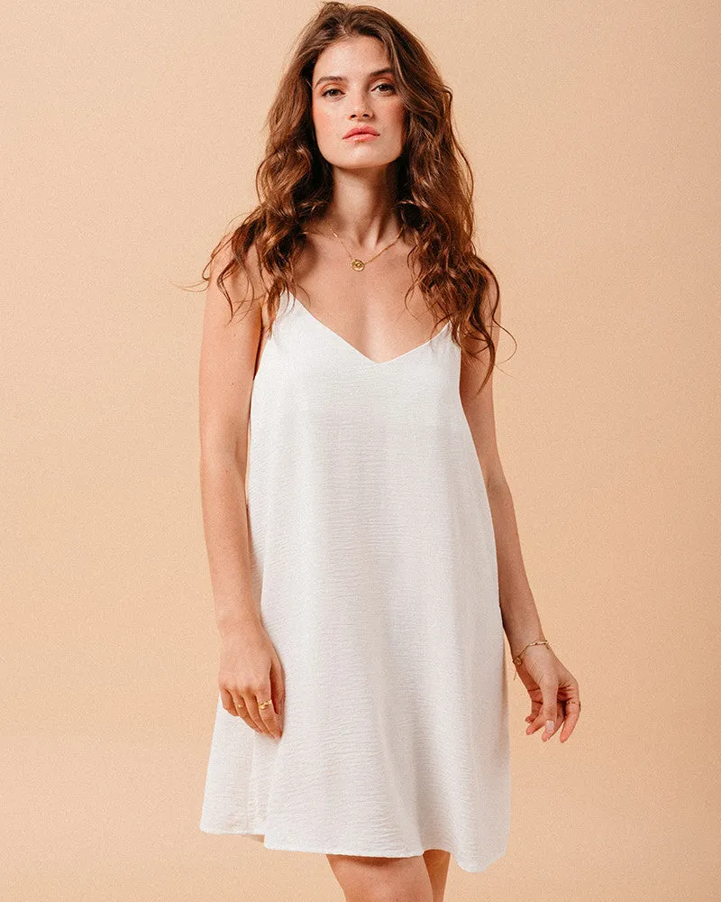VESTIDO CORTO MINA BLANCO