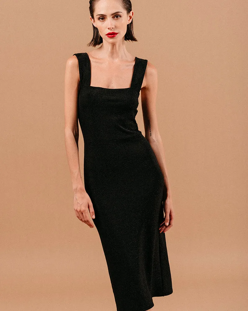 VESTIDO MIDI LOUISE NEGRO (T.M o G)