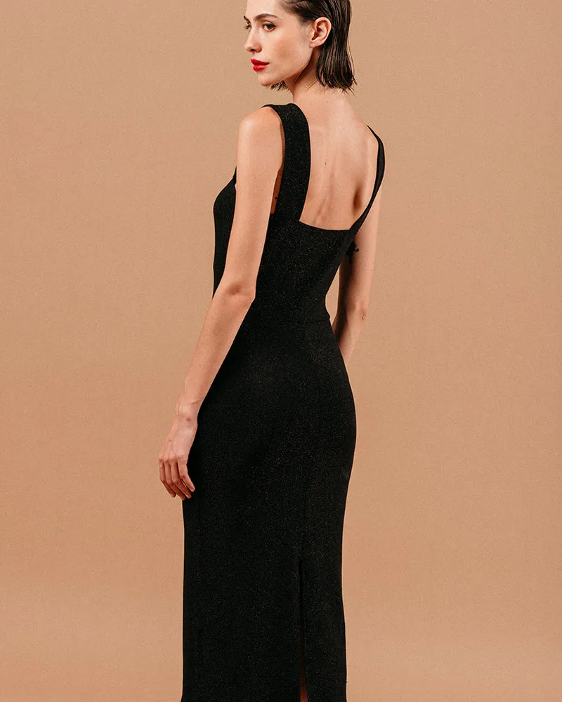 VESTIDO MIDI LOUISE NEGRO (T.M o G)