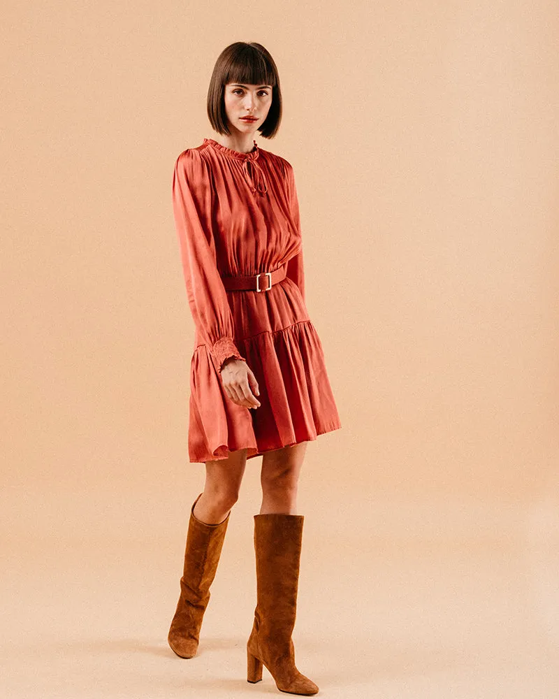 VESTIDO CORTO LOURDES ROSA T.G