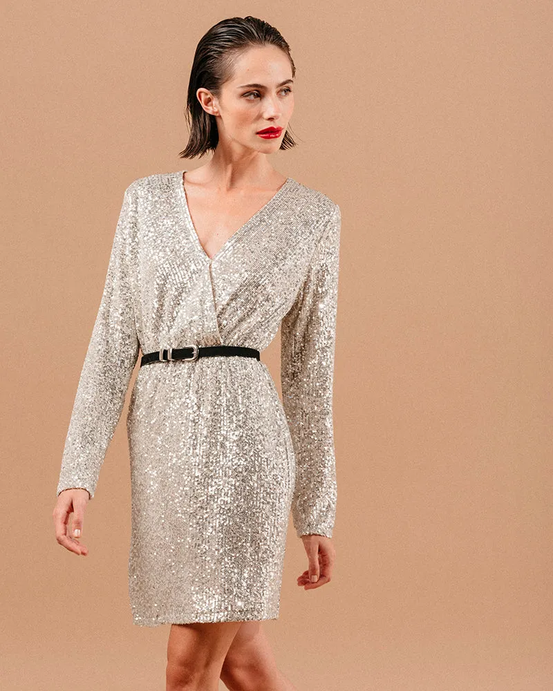 VESTIDO CORTO LOVE GLITTER (CH o M)