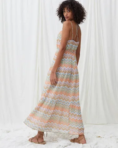 VESTIDO LARGO FAUSTINE ZIGZAG -50% T.G