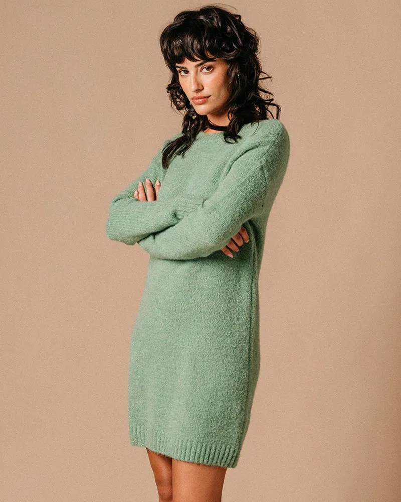 VESTIDO SUÉTER LAMINI VERDE -40%