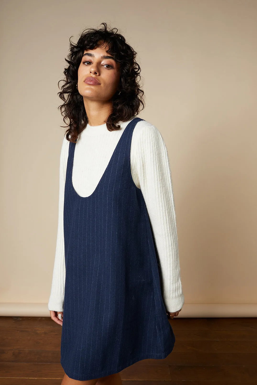 VESTIDO CORTO HILAIRE AZUL MARINO -40%
