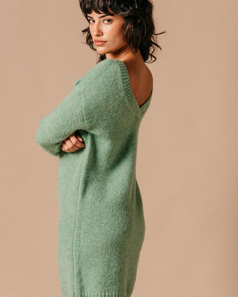 VESTIDO SUÉTER LAMINI VERDE -40%