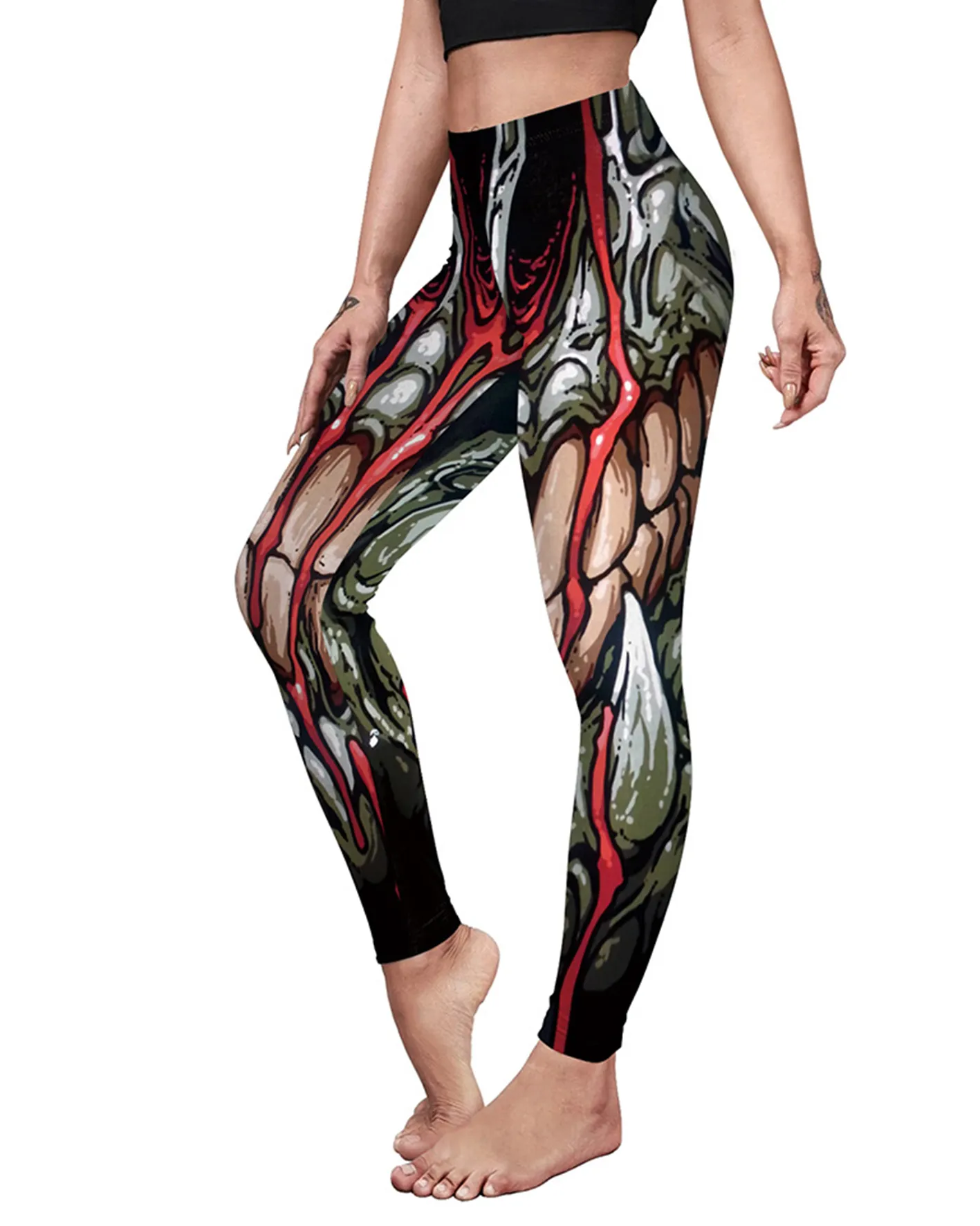 Slim-Fit Stretch Yoga Pants For Halloween