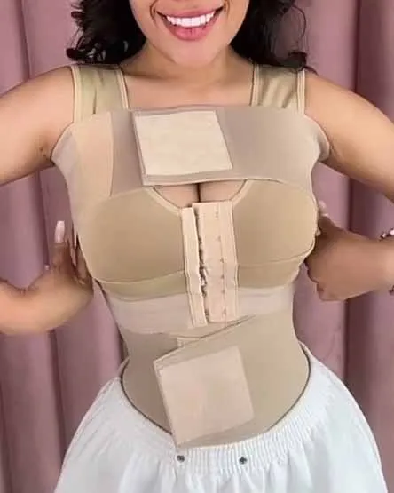 Sujetador sin mangas para mujer con tops con cinturón