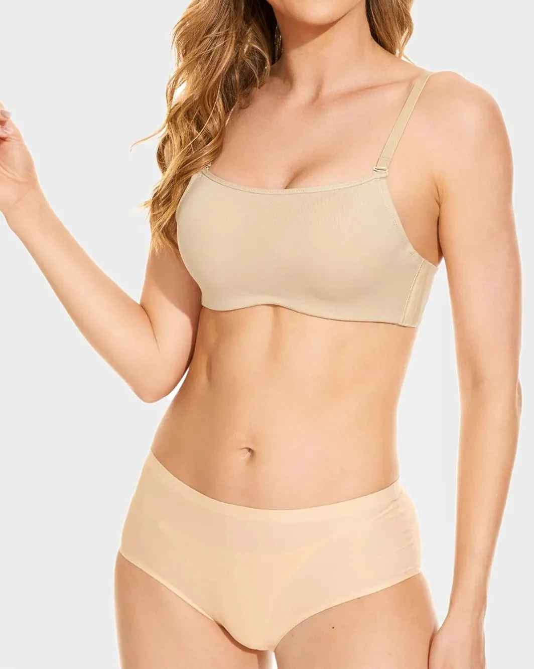 Sujetador de camiseta multiposición ajustable con aros Push Up