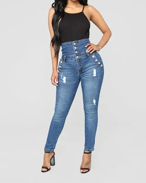 High Rise Stretch Jeans