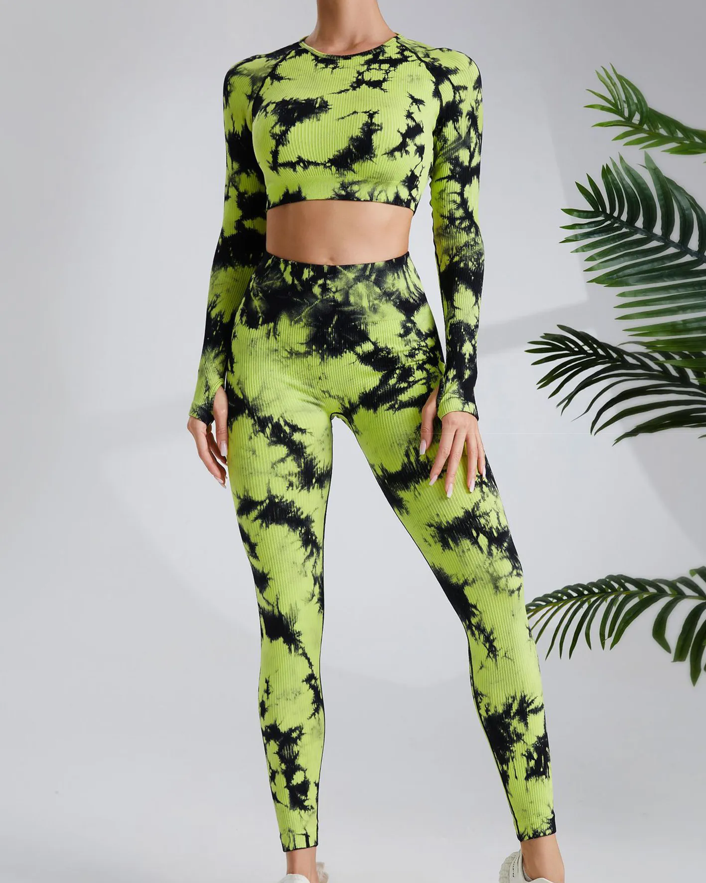 Tie-Dye Yoga Long-Sleeved Suit