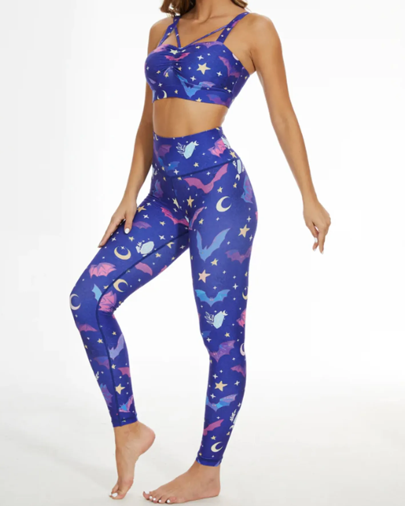 Halloween Moon Bat Yoga Suit（Pre-Sale）
