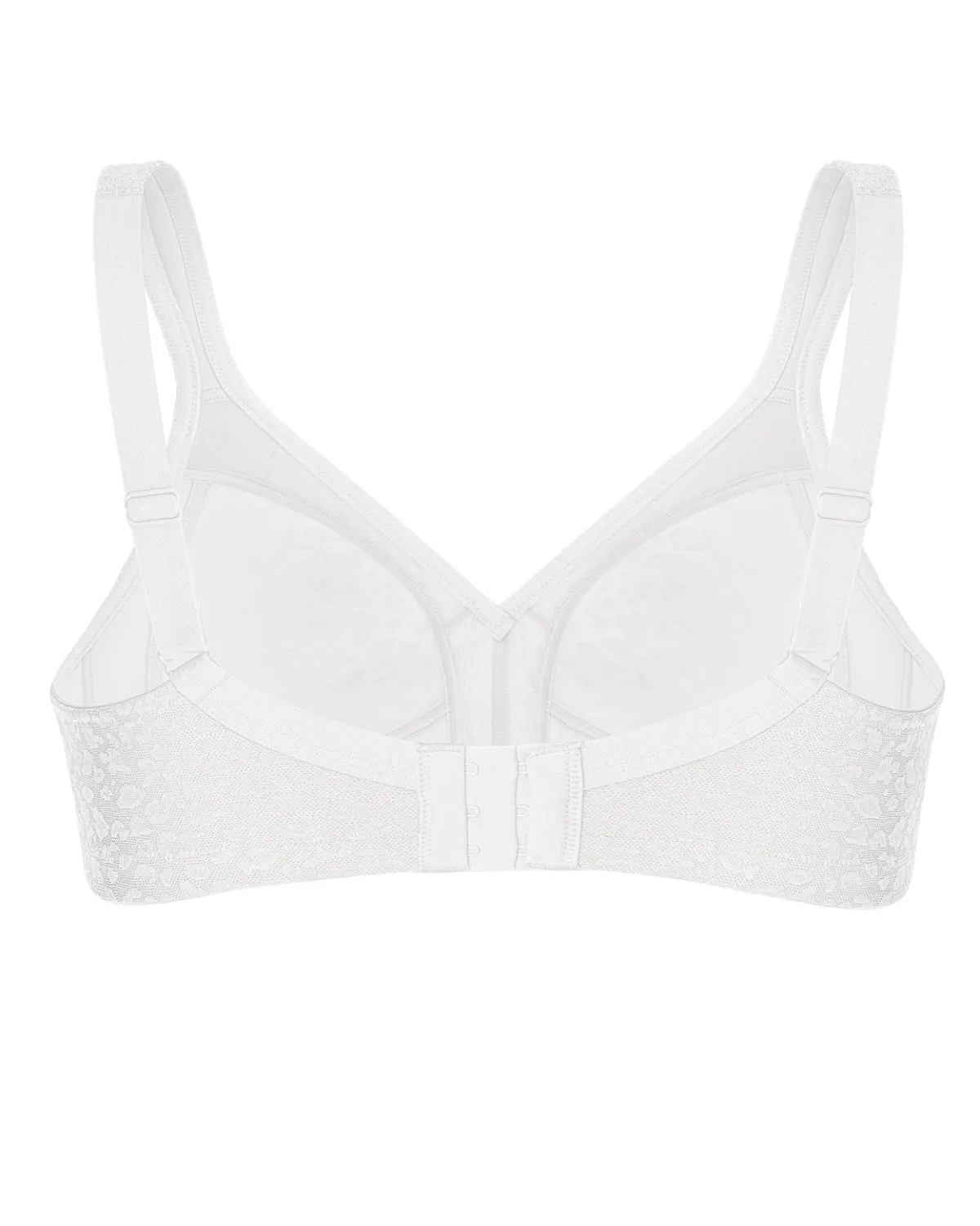 Sujetador reductor sin relleno de cobertura completa para busto grande Blanco