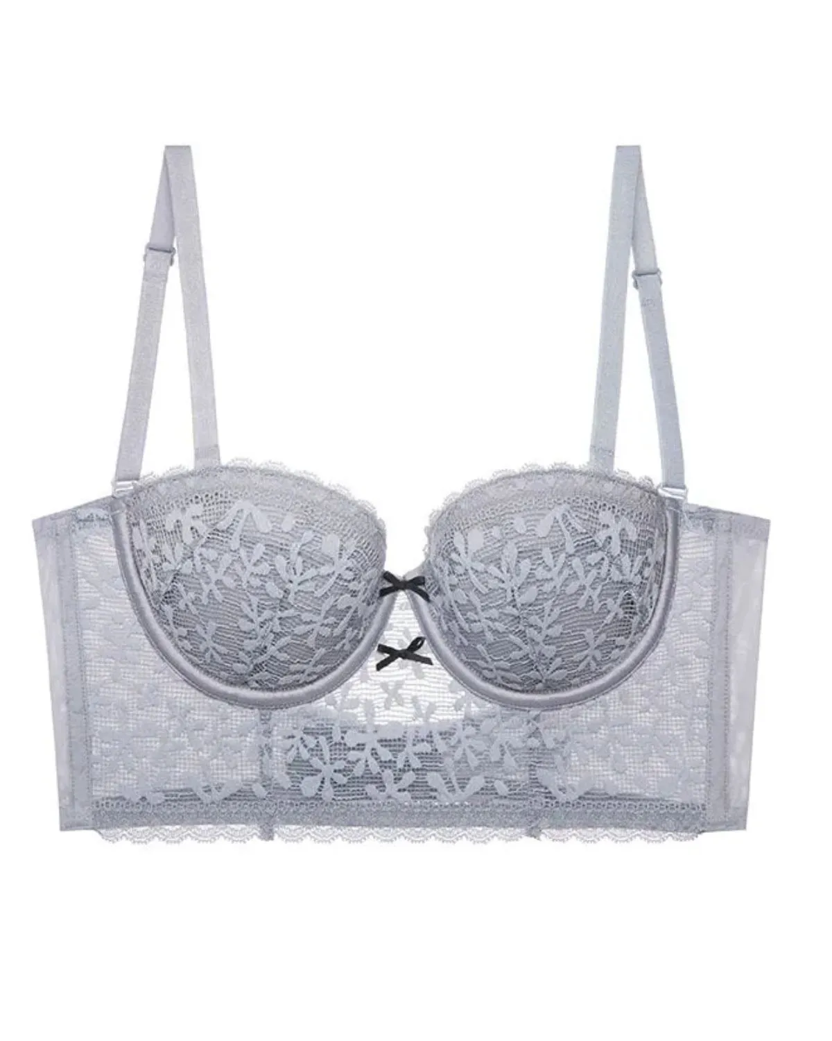 Conjunto de sujetador push up de encaje francés fino