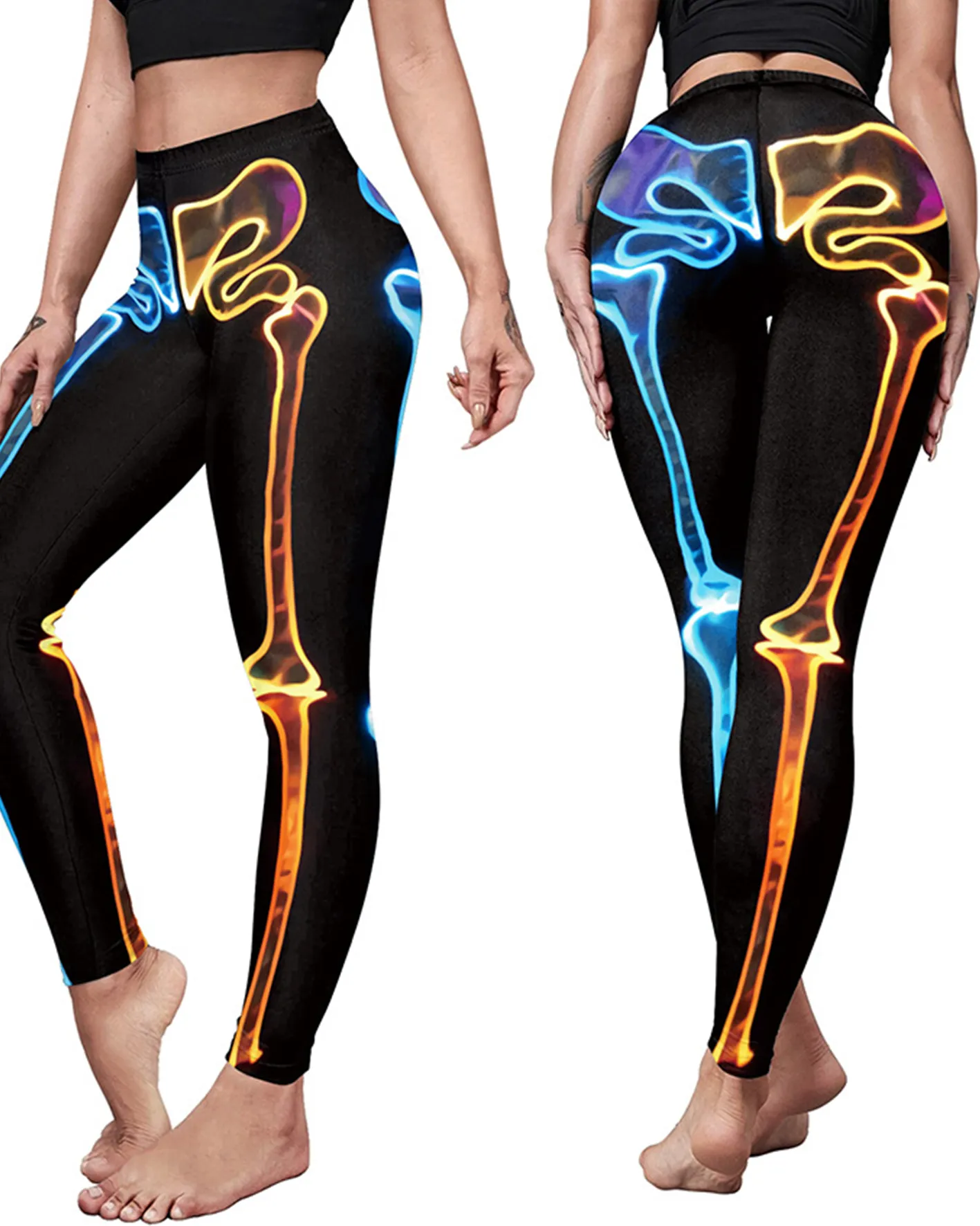 Slim-Fit Stretch Yoga Pants For Halloween
