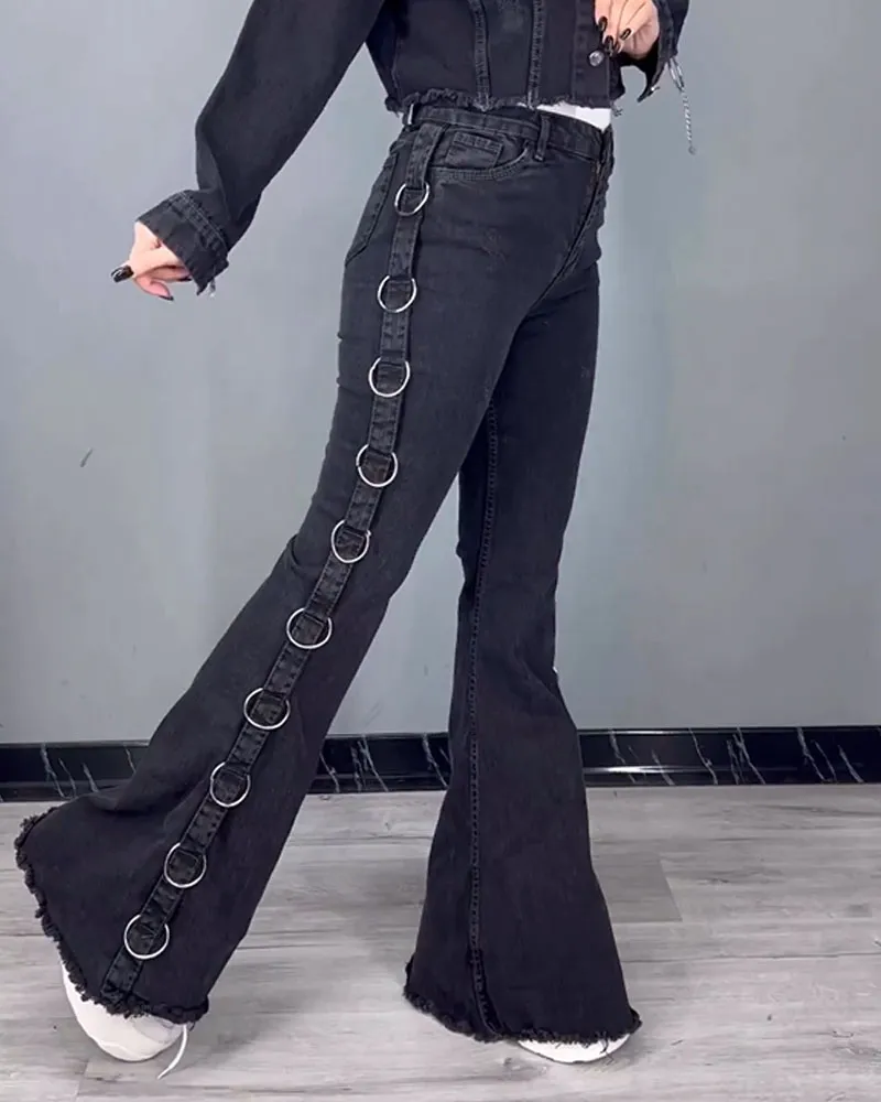 Women's Side Pull Up Stylish Flare Pants (Pre-Sale)