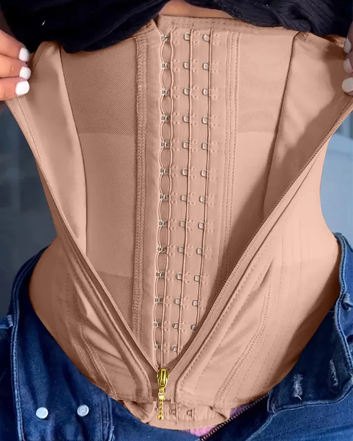 ACTUALIZADO - Camiseta sin mangas moldeadora de cuerpo con cremallera y pecho