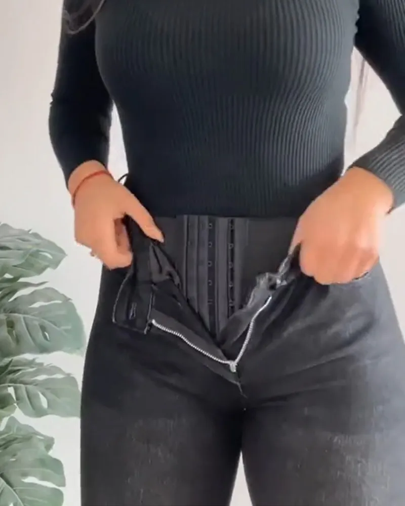 Skinny Jeans With Belted Belts (Pre-Sale)