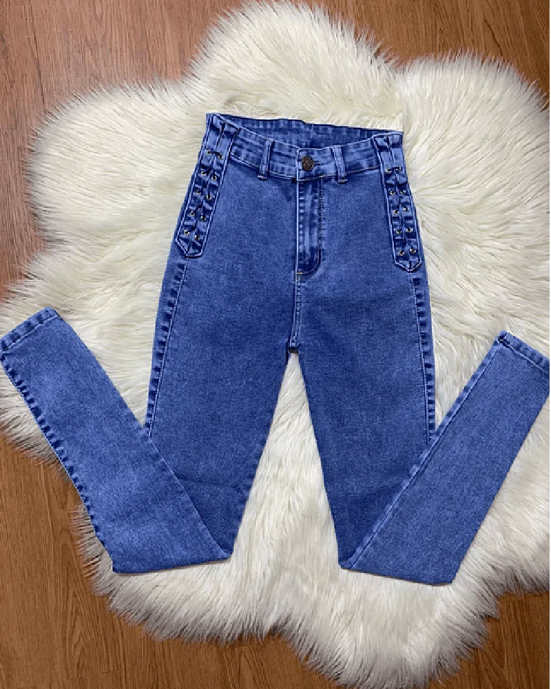 Jegging elástico sin cordones para mujer, varios colores disponibles