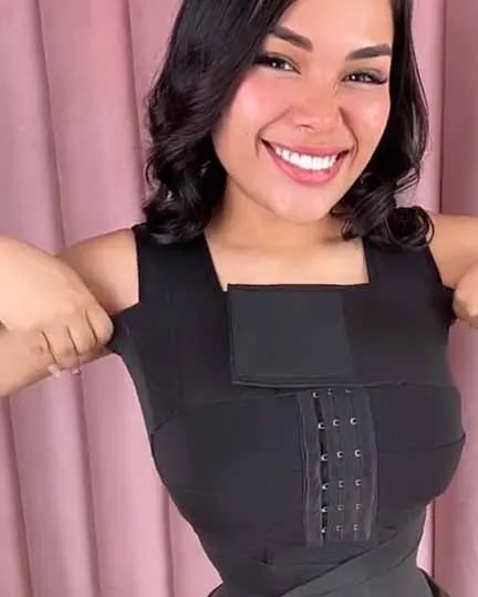 Sujetador sin mangas para mujer con tops con cinturón