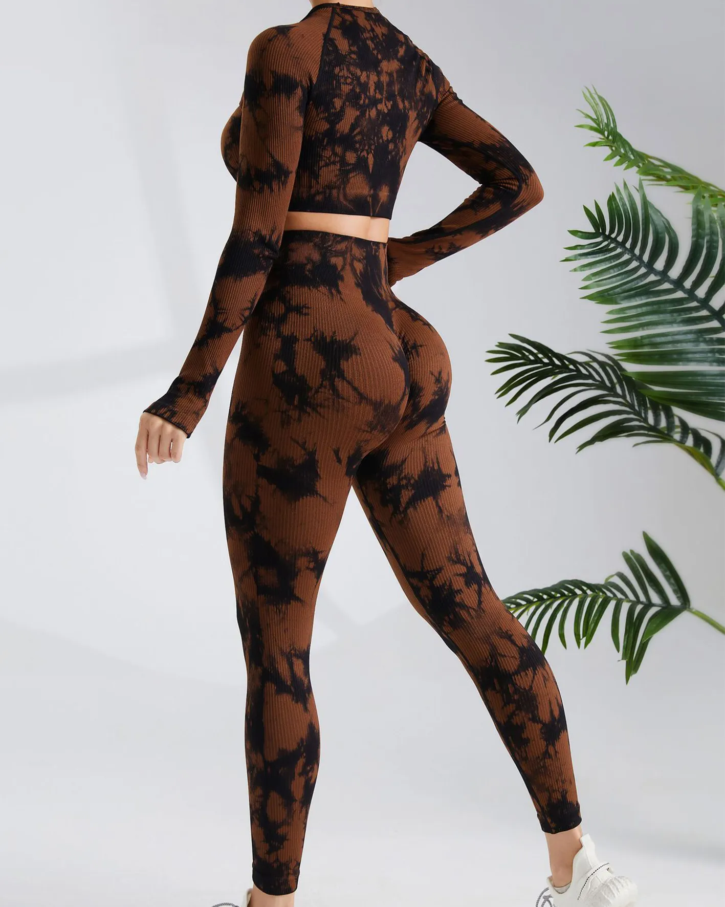 Tie-Dye Yoga Long-Sleeved Suit