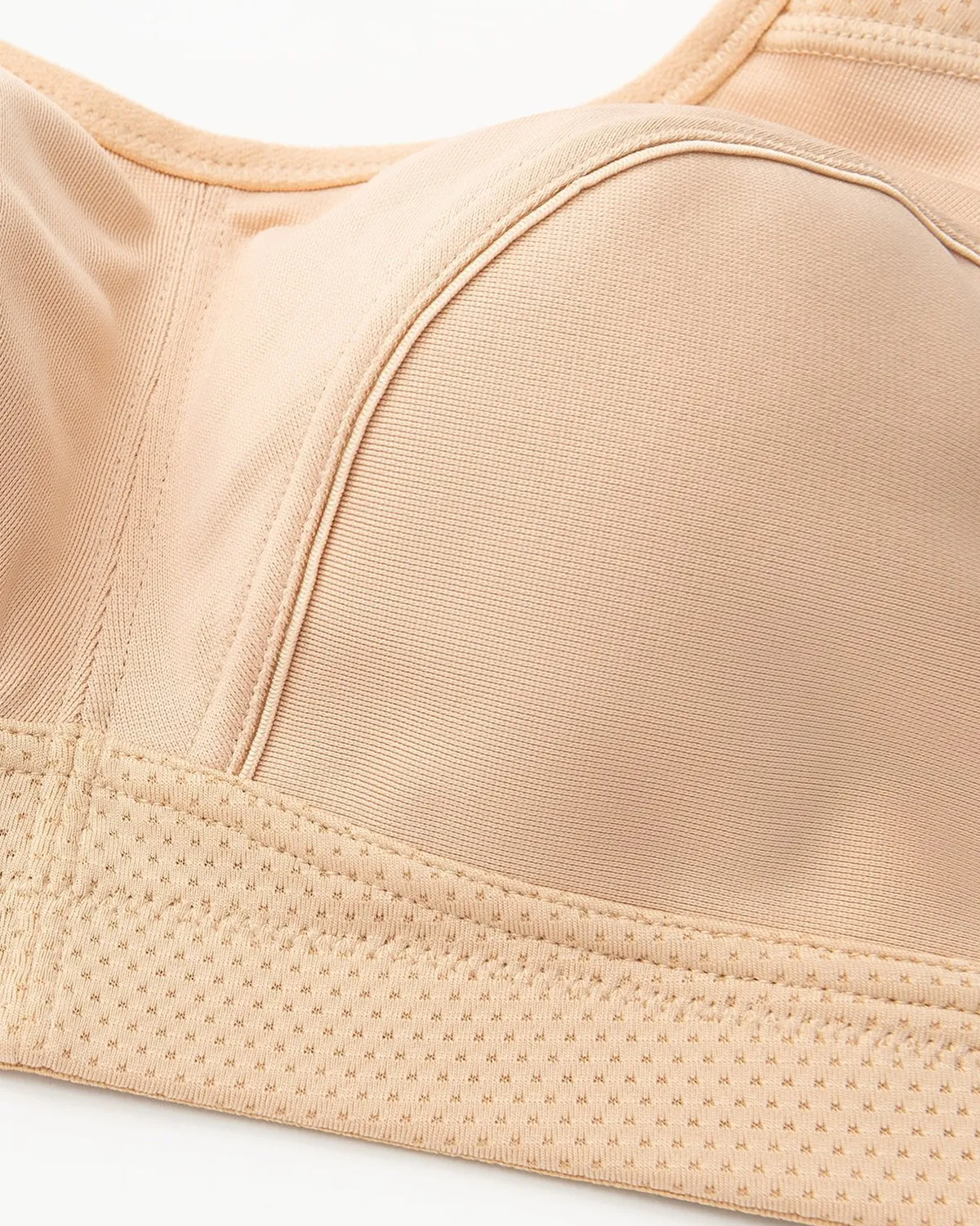 Sujetador deportivo sin relleno High Support-Beige