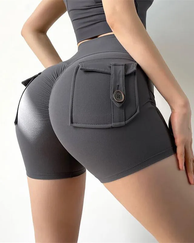 Shorts de yoga ajustados de talle alto para mujer