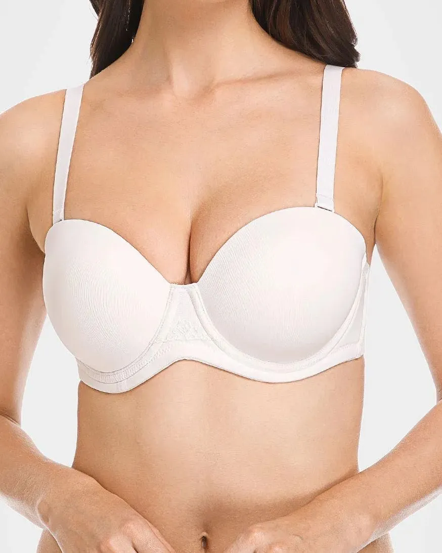 Sujetador de contorno multiposición sin tirantes con aros de figura completa