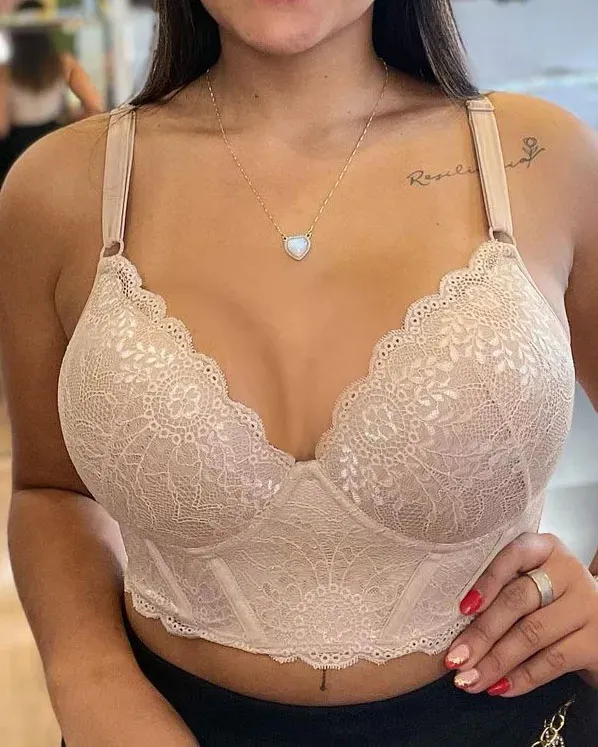 Lace Wireless Bra, Full-Coverage Wirefree Bra, Convertible Bra for Everyday Wear